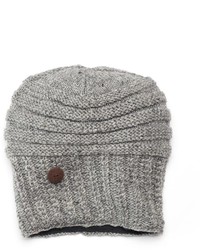 Sijjl Oversized Button Wool Beanie