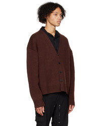 Givenchy Brown 4g Zip Cardigan