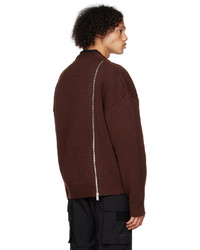 Givenchy Brown 4g Zip Cardigan
