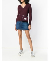 Courreges Courrges Rib Knit Fitted Cardigan