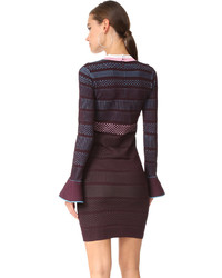 Versace Flutter Sleeve Knit Dress