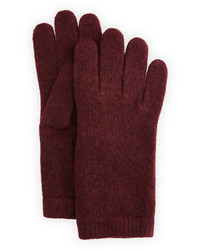 Burgundy Knit Gloves