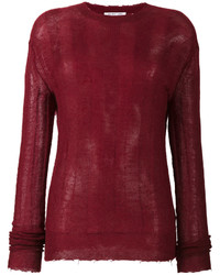 Burgundy Knit Mohair Sweater