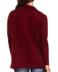 Charlotte Russe Mixed Stitch Cascade Cardigan Sweater