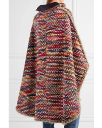 See by Chloe See By Chlo Boucl Knit Cape Burgundy