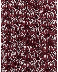 Asos Brand Scarf In Burgundy Chunky Cable