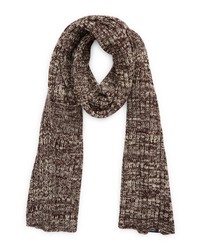Nordstrom Marled Cable Knit Scarf In Burgundy Combo At