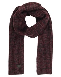 AllSaints Mouline Wool Scarf In Charred Red Black At Nordstrom