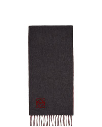 Loewe Red And Grey Anagram Scarf