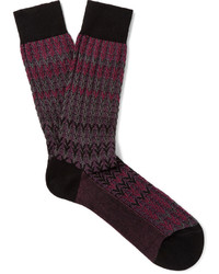 Missoni Crochet Knit Cotton Blend Socks