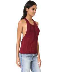 One Teaspoon Frontier Cable Knit Sweater Tank