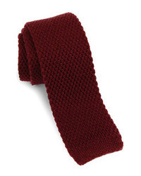 1901 Skinny Knit Tie Burgundy Regular