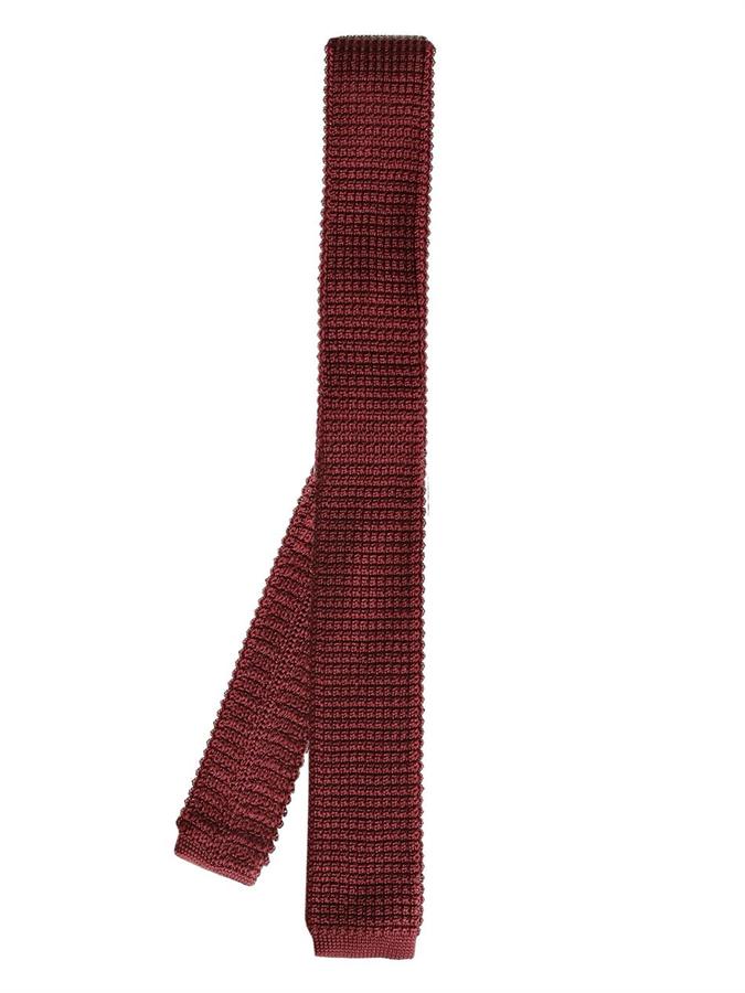Orange Label  knit silk tie, Handmade in Germany, burgundy – Amidé Hadelin