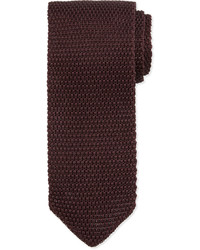 Tom Ford Textured Knit Tie Wine