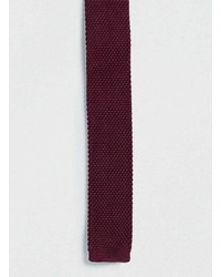 Topman Burgundy Knitted Tie