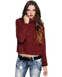Wet Seal Cable Knit Turtleneck Sweater