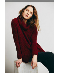 Free People Love Worn Cable Turtleneck