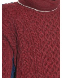 Preen Line Grace Cable Knit Wool Blend Sweater