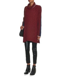 Preen Line Grace Cable Knit Wool Blend Sweater