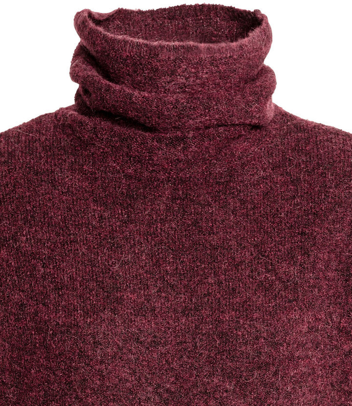Regular Fit Wool Blend Ardle Burgundy Knit