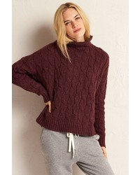 aerie Rie Beachside Cable Turtleneck