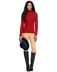Brooks Brothers Saxxon Wool Cable Turtleneck