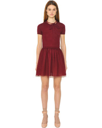 RED Valentino Wool Knit Tulle Dress