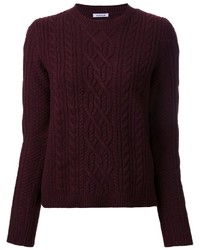 Burgundy Knit Wool Sweater