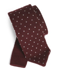 The Tie Bar Birdseye Dot Knit Wool Tie