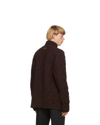 DSQUARED2 Burgundy Wool Canadian Knit Sweater