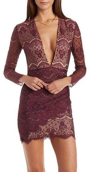 charlotte russe burgundy dress