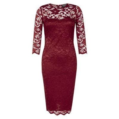 burgundy lace dress midi sweetheart ax sleeve paris exclusives lookastic bodycon