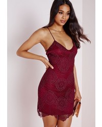 Missguided Lace Strap Detail Mini Dress ...