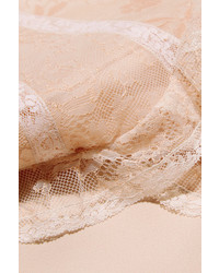 Miu Miu Lace And Organza Trimmed Cady Mini Dress Blush