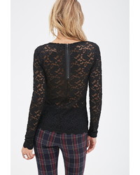 Forever 21 Contemporary Floral Lace Top