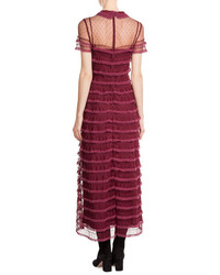 RED Valentino Red Valentino Tiered Lace Maxi Dress