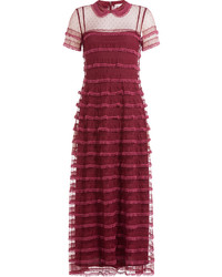RED Valentino Red Valentino Tiered Lace Maxi Dress