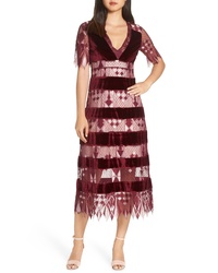 Foxiedox Aria Zulu Lace Velvet Midi Dress