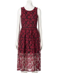 M By Maia Floral Lace Midi Dress