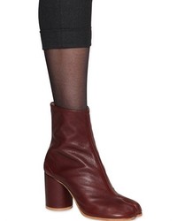 80mm Tabi Tumbled Leather Ankle Boots