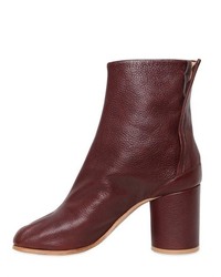 80mm Tabi Tumbled Leather Ankle Boots