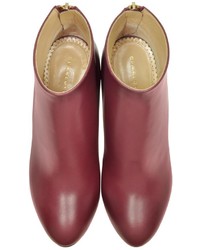 Charlotte Olympia Alba Burgundy Leather Ankle Boot