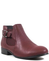 Burgundy Buzz Ankle Boot