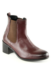 Burgundy Chiara Leather Ankle Boot