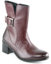 Burgundy Clara Leather Boot
