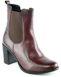 Burgundy Donna Leather Ankle Boot