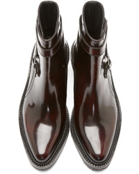 Yang Li Burgundy Leather Ankle Boots
