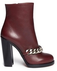 Nobrand Chain Leather Ankle Boots
