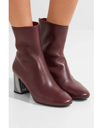 3.1 Phillip Lim Drum Leather Ankle Boots Burgundy