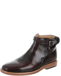 Dieppa Restrepo Leather Round Toe Ankle Boots